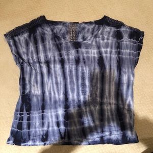 blue tie dye t shirt